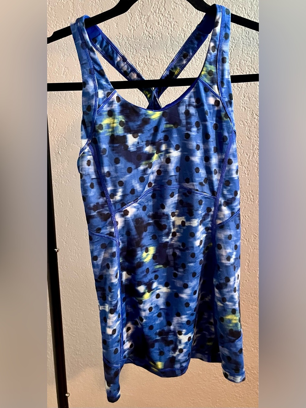 lululemon Blue And Polka Dot Tank Top. Vintage Y2K